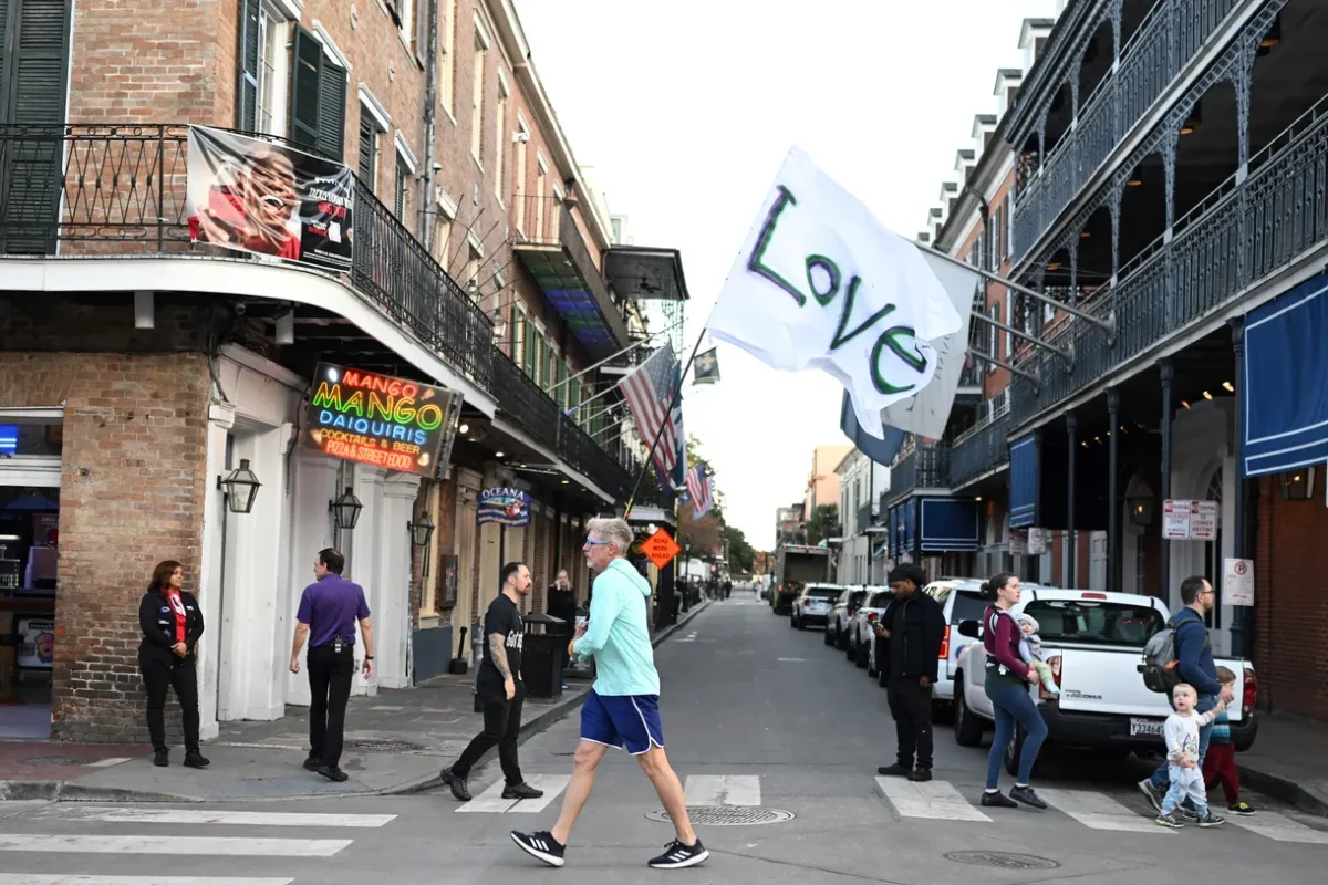 Bourbon Street on January 2, 2025. Andrew Caballero-Reynolds/AFP via Getty Images