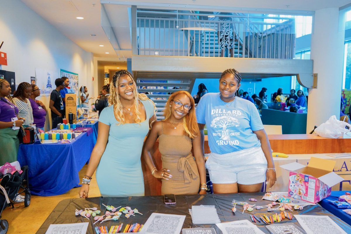 Students from the Dillard University K.B. Clark Psychology Club display their organization at the Organization Fair on Aug. 13.